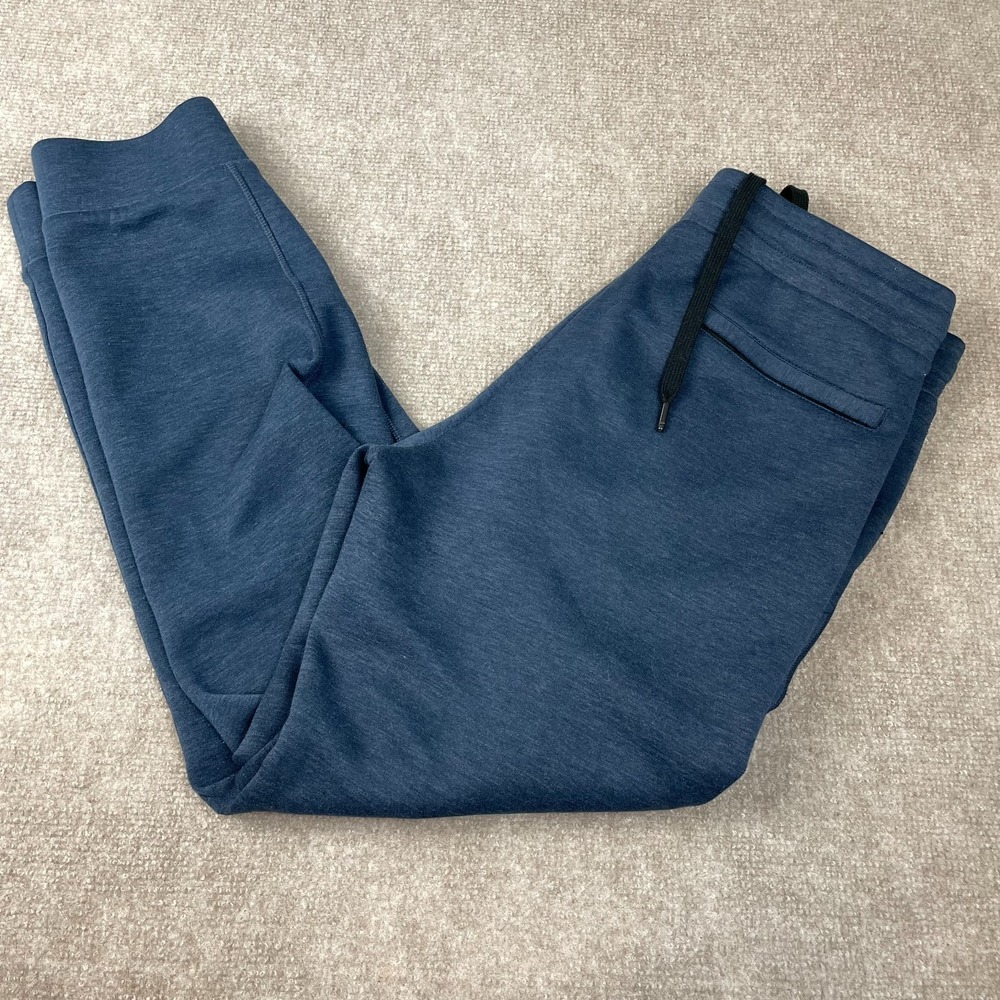 32 Degrees Tech Fleece Jogger Pants Mens Medium Heather Blue Stretch Performance